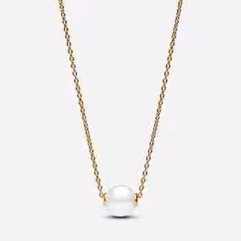 Collana Perla d’Acqua Dolce Coltivata-Placcato oro