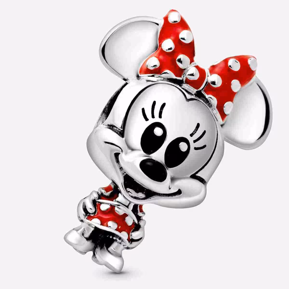 Disney, Charm Minnie con Vestito e Fiocco a pois_1