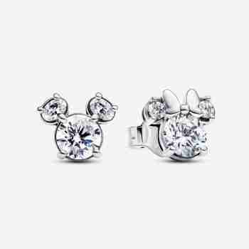 Disney, Orecchini Scintillanti Mickey Mouse e Minnie Mouse