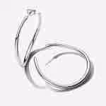 Orecchini Cerchi Aperti 42 mm Linea Sinuosa Orecchini Cerchi Aperti 42 mm Linea Sinuosa