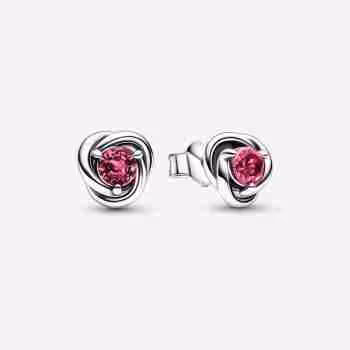Orecchini Cerchi Eterni Rosa Ottobre