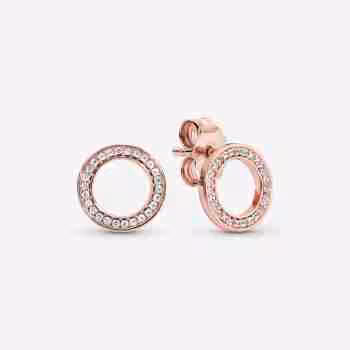 Orecchini Cerchio-Placcato oro rosa