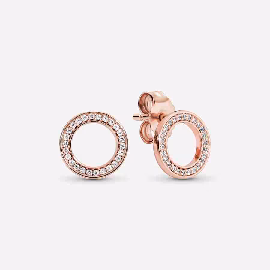 Orecchini Cerchio-Placcato oro rosa Orecchini Cerchio Placcato oro rosa
