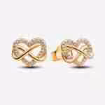Orecchini Cuore Infinito Pietre Luminose Orecchini Cuore Infinito Pietre Luminose