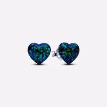 Orecchini Cuori Opali Verdi e Blu
