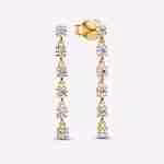 Pendenti Cascata di Pietre-Placcato oro Orecchini Pendenti Cascata di Pietre-Placcato oro
