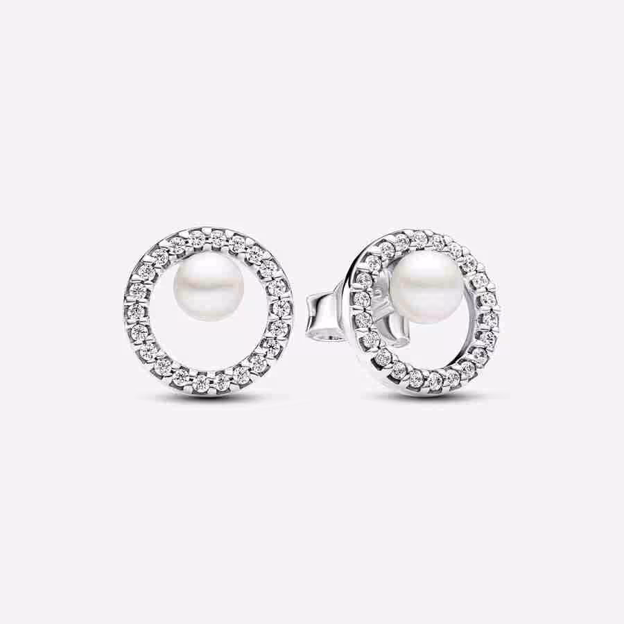 Orecchini Perle d’Acqua Dolce Coltivate e Pavè Orecchini Perle dAcqua Dolce Coltivate e Pave