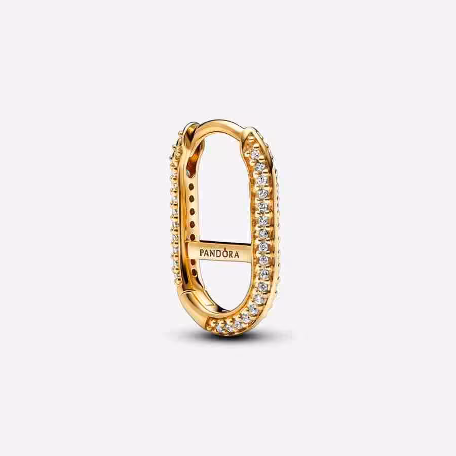 Orecchino Link Pavè Pandora ME-Placcato oro Orecchino Link Pave Pandora ME Placcato oro