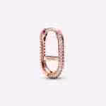 Orecchino Link Pietre Luminose Pandora ME-Placcato oro rosa