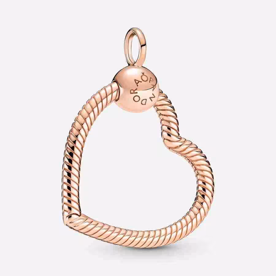 Pendente Pandora O - Cuore-Placcato oro rosa