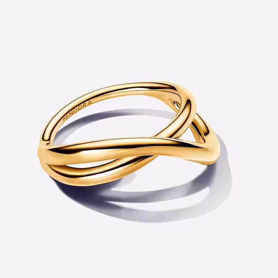 Anello Infinito Linea Sinuosa-Placcato oro