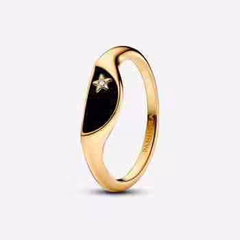 Anello Mezzo Sigillo con Smalto