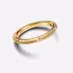 Anello Texture Martellata con Pietre Pandora ME-Placcato oro
