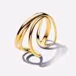Anello Tripla Linea Sinuosa Anello Tripla Linea Sinuosa
