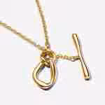 Collana Chiusura a T Linea Sinuosa