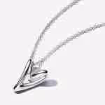 Collana Cuore Linea Sinuosa Collana Cuore Linea Sinuosa