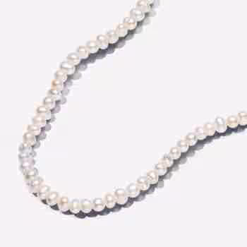 Collana Filo di Perle d'Acqua Dolce Coltivate