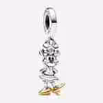 Disney, 100° Anniversario, Pendente Minnie con Diamante Coltivato in Laboratorio