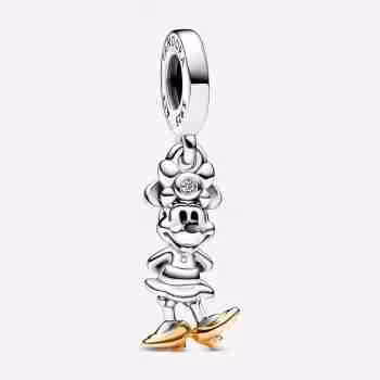 Disney, 100° Anniversario, Pendente Minnie con Diamante Coltivato in Laboratorio