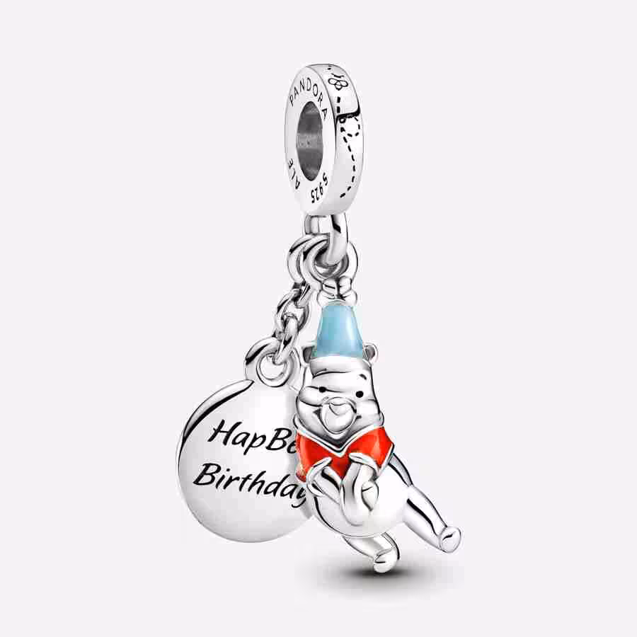 Disney, Charm Winnie the Pooh, Buon Compleanno Disney Charm Winnie the Pooh Buon Compleanno