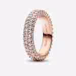 Anello Pavè Fascia Doppia Anello Pavè Fascia Doppia