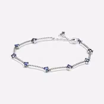 Bracciale Rigido con Pietre Blu