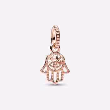 Charm Mano di Fatima Protettiva-Oro rosa