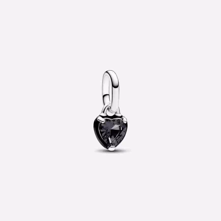 Charm Mini Pendente Black Chakra Heart Pandora ME-Nero Charm Mini Pendente Black Chakra Heart Pandora ME Nero