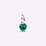 Charm Mini Pendente Black Chakra Heart -Verde Charm Mini Pendente Black Chakra Heart Pandora ME-Verde