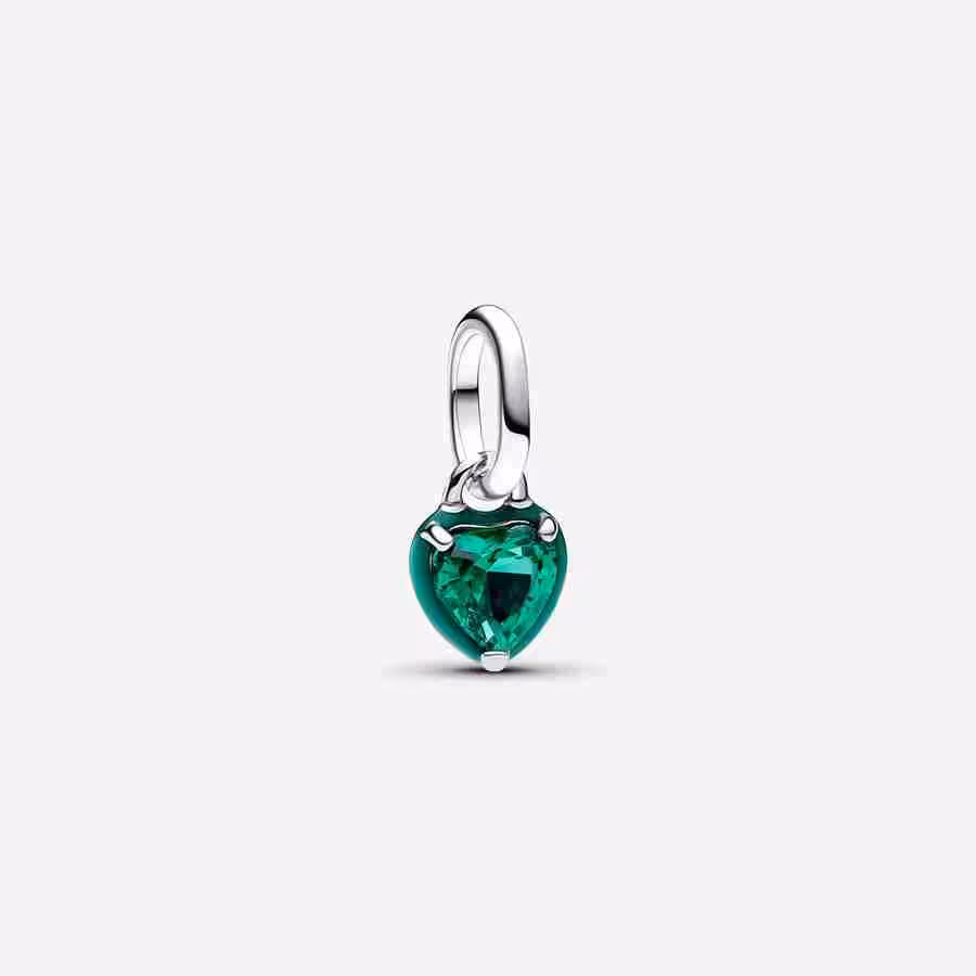 Charm Mini Pendente Black Chakra Heart Pandora ME-Verde Charm Mini Pendente Black Chakra Heart Pandora ME Verde