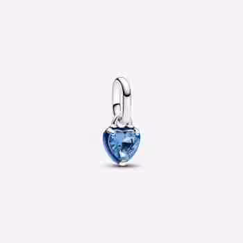 Charm Mini Pendente Blue Chakra Heart  -Blu