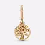 Charm Pendente Albero della Famiglia-Placcato oro