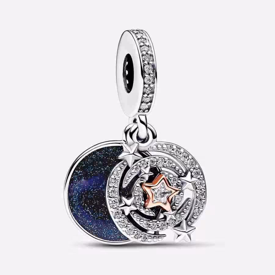 Charm Pendente Cielo con Stelle Cadenti Charm Pendente Cielo con Stelle Cadenti