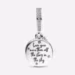Charm Pendente Cielo con Stelle Cadenti