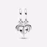 Charm Pendente Cuore Mamma e Figlia Divisibile