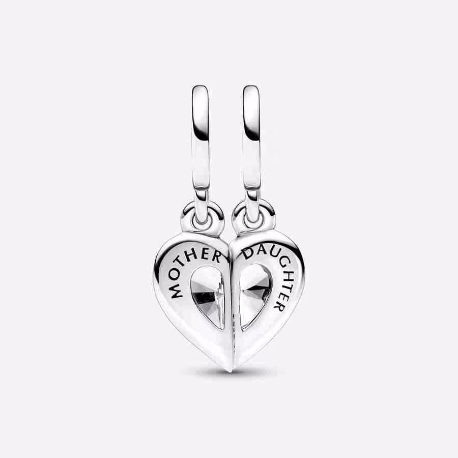 Charm Pendente Cuore Mamma e Figlia Divisibile_2