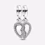 Charm Pendente Cuore dell'Amicizia Divisibile Charm Pendente Cuore dell’Amicizia Divisibile