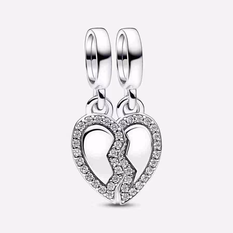 Charm Pendente Cuore dell'Amicizia Divisibile Charm Pendente Cuore dellAmicizia Divisibile