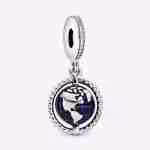Charm Pendente Globo Girevole Charm Pendente Globo Girevole
