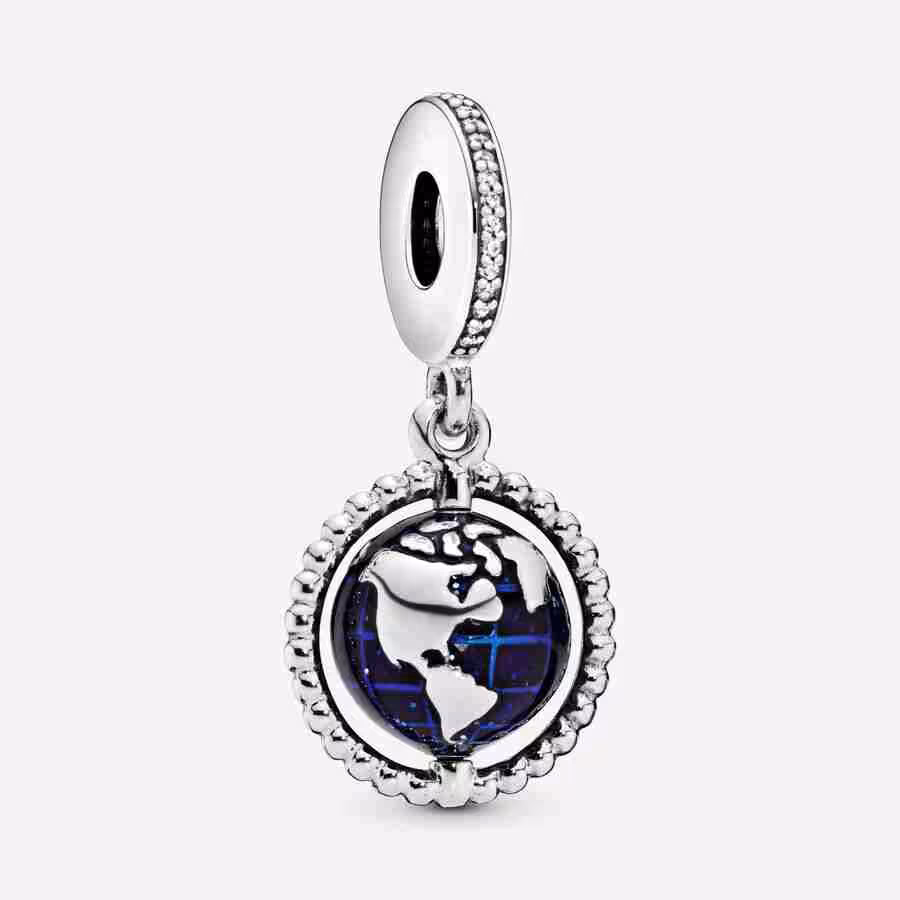 Charm Pendente Globo Girevole Charm Pendente Globo Girevole