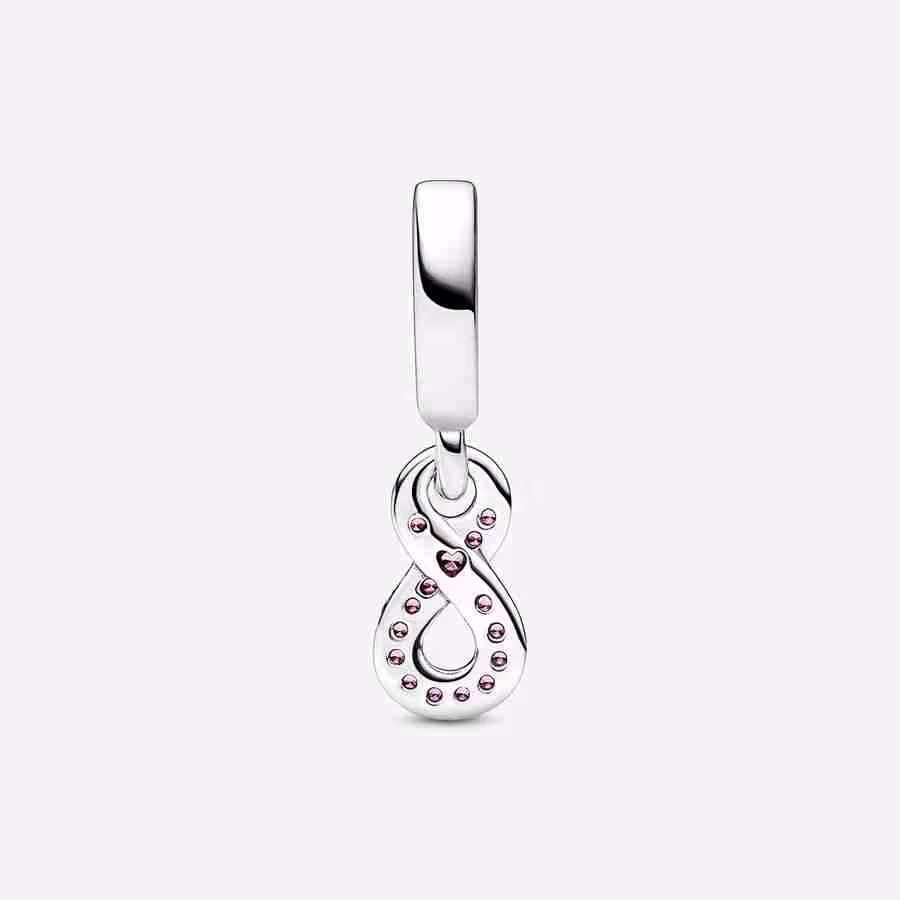Charm Pendente Infinito Rosa_1