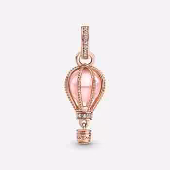 Charm Pendente Mongolfiera Rosa