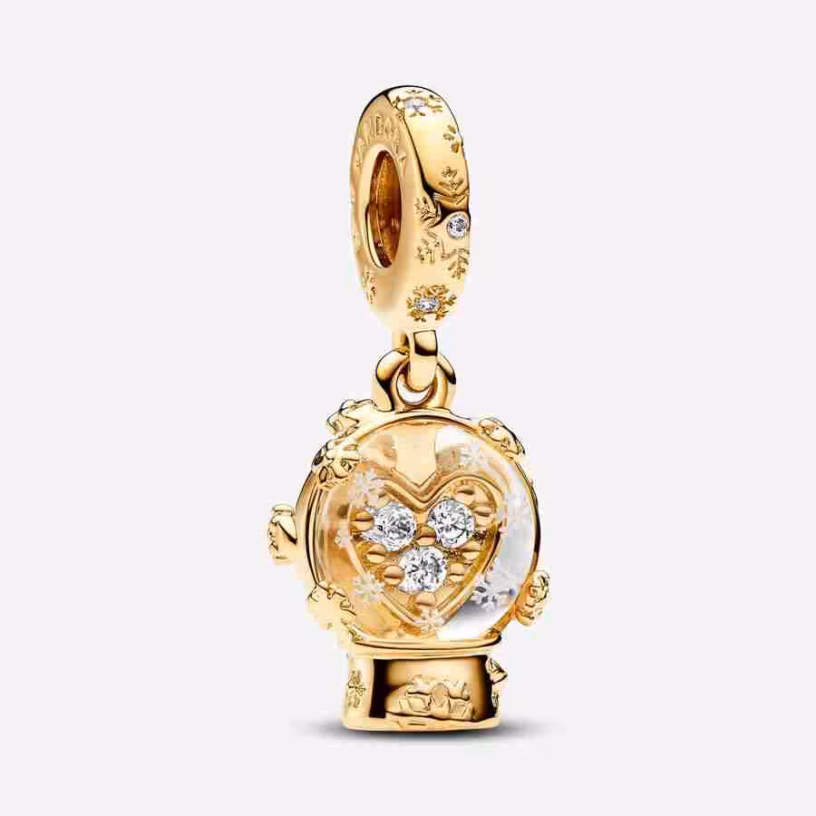 Charm Pendente Palla di Neve con Cuore Charm Pendente Palla di Neve con Cuore