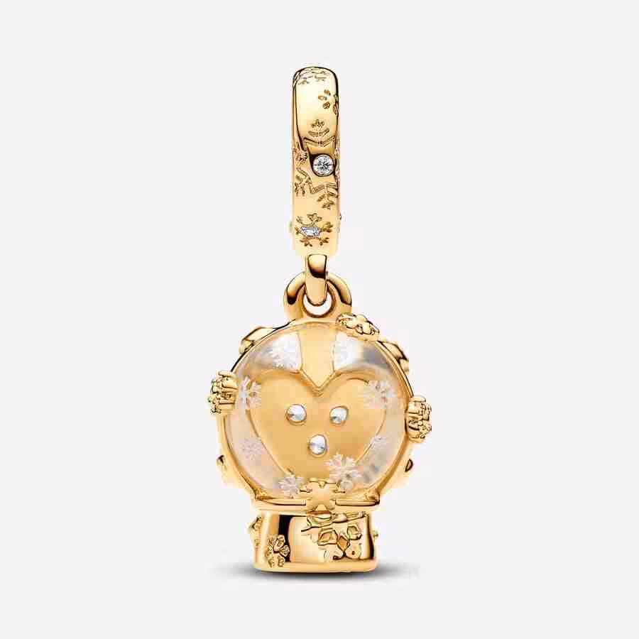 Charm Pendente Palla di Neve con Cuore_1