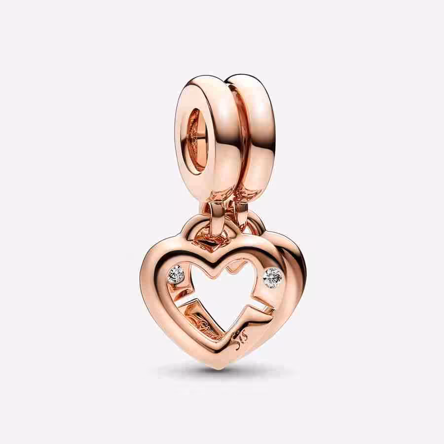 Charm Pendente Sorelle_Placcato oro rosa Charm Pendente Sorelle Placcato oro rosa
