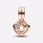 Charm Pendente Sorelle_Placcato oro rosa