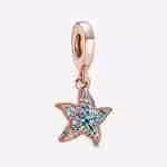 Charm Pendente Stella Marina Blu Charm Pendente Stella Marina Blu