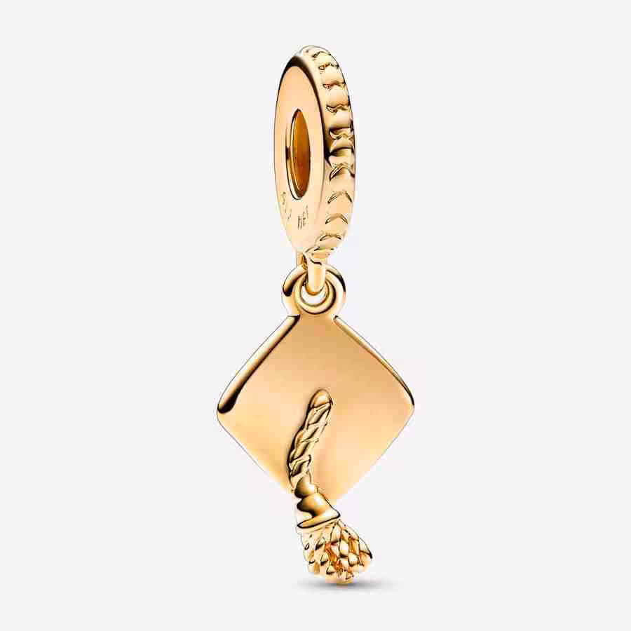 Charm Pendente Tocco di Laurea-Placcato oro Charm Pendente Tocco di Laurea Placcato oro