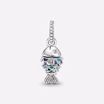 Charm pendente Pesce blu