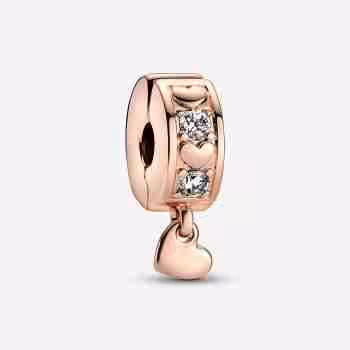 Clip Cuori e Pietre con Pendente a Cuore